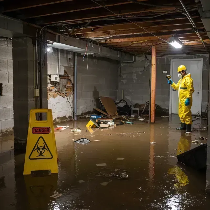 Flooded Basement Electrical Hazard in Picnic Point, WA Property